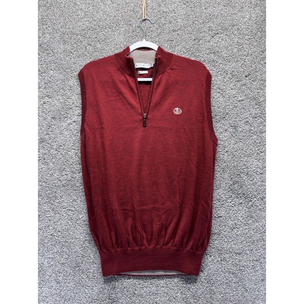 Peter Millar Red Sleeveless Sweater Vest